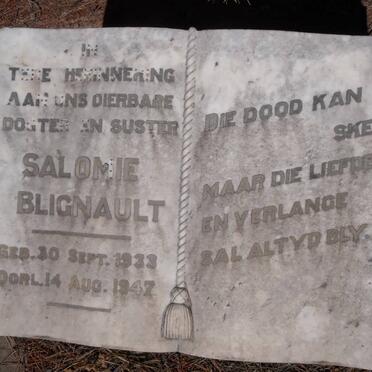 BLIGNAULT Salomie 1933-1947