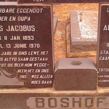 BOSHOFF Louis Jacobus 1893-1970 &amp; Anna Wilhelmina 1896-1977