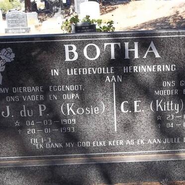 BOTHA J.J. Du P. 1909-1993 &amp; C.E. GERBER 1904-1995