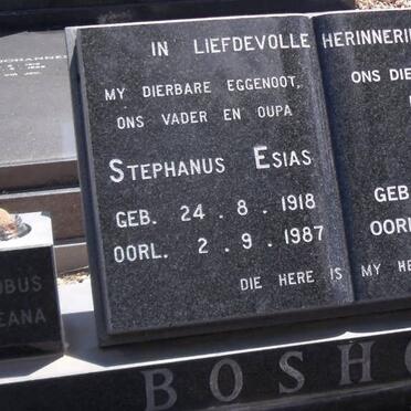 BOSHOFF Stephanus Esias 1918-1987 &amp; Louisa 1924-2009