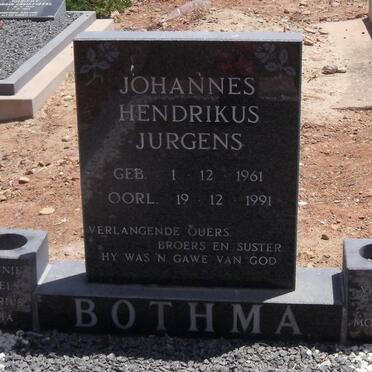 BOTHMA Johannes Hendrikus Jurgens 1961-1991