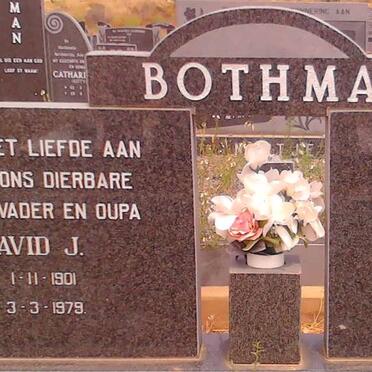 BOTHMA David J. 1901-1979 &amp; Kittie 1914-1997