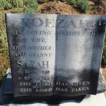 BOEZAK Sarah 1939-1995