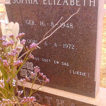 BOTHA Sophia Elizabeth 1948-1972