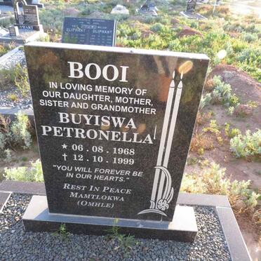 BOOI Buyiswa Petronella 1968-1999