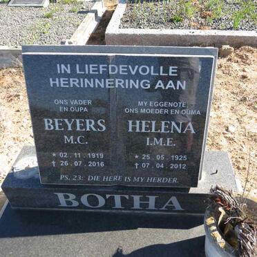 BOTHA Beyers M.C. 1919-2016 & Helena I.M.E. 1925-2012