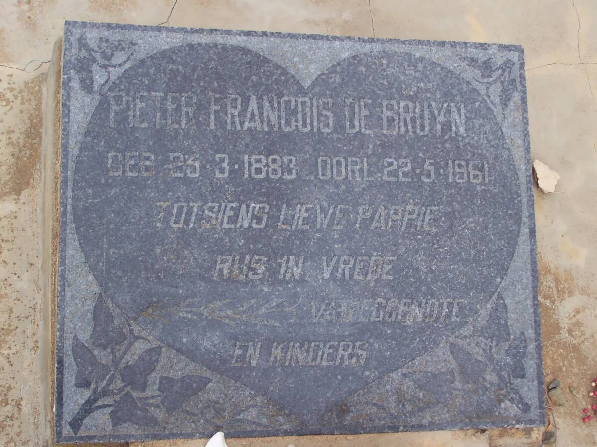 BRUYN Pieter Francois, de 1883-1961