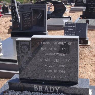 BRADY Alan Jeffrey 1905-1989
