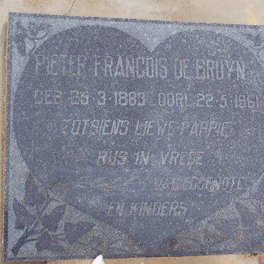 BRUYN Pieter Francois, de 1883-1961