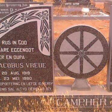 CAMPHER Gert Jacobus Vrede 1919-1980 &amp; Anna Catharina GOUWS 1919-1990