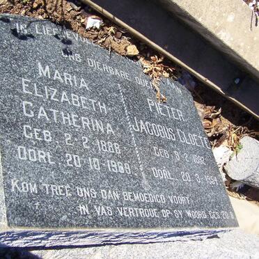 CLOETE Pieter Jacobus 1892-1954 &amp; Maria Elizabeth Catherina 1888-1969