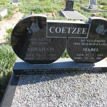 COETZEE Abraham 1933-2010 & Mabel 1933-2006