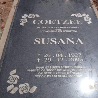 COETZEE Susana 1927-2005