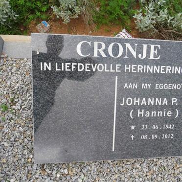 CRONJE Johanna P.D. 1942-2012
