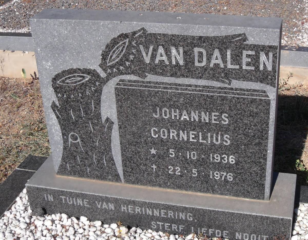 DALEN Johannes Cornelius, van 1936-1976