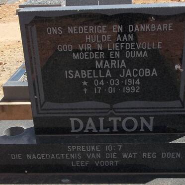 DALTON Maria Isabella Jacoba 1914-1992