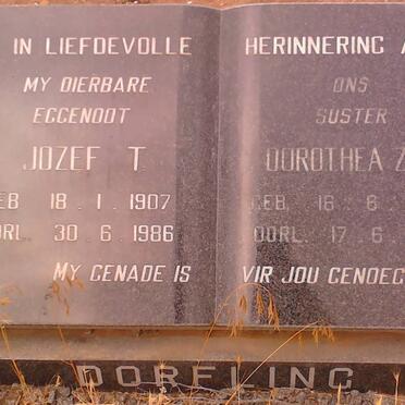 DORFLING Jozef T. 1907-1986 :: DORFLING Dorothea Z.K. 1897-1989