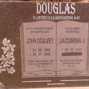 DOUGLAS John Ogalvey 1942-2008 &amp; Jacomina J. 1944-