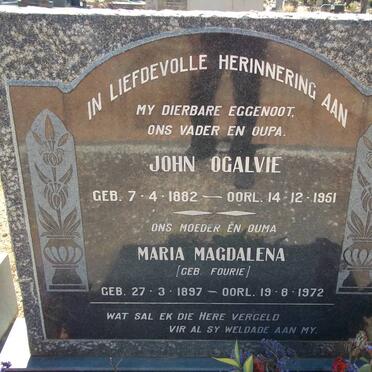 DOUGLAS John Ogalvie 1882-1951 &amp; Maria Magdalena FOURIE 1897-1972
