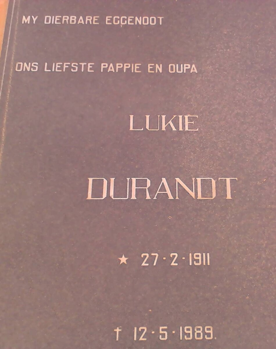 DURANDT Lukie 1911-1989 