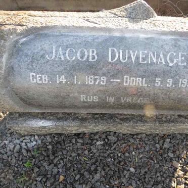 DUVENAGE Jacob 1879-1956