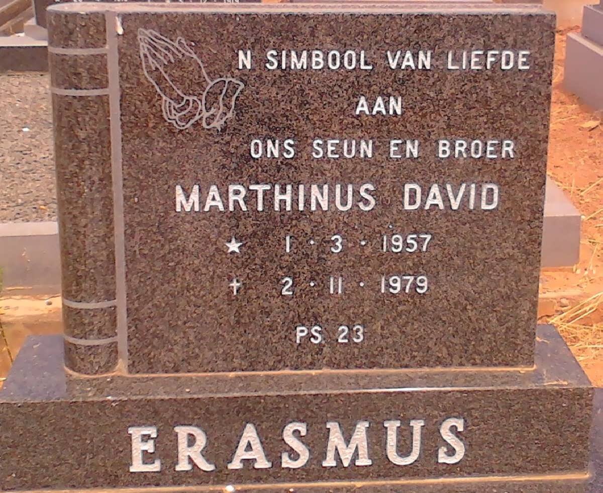 ERASMUS Marthinus David 1957-1979