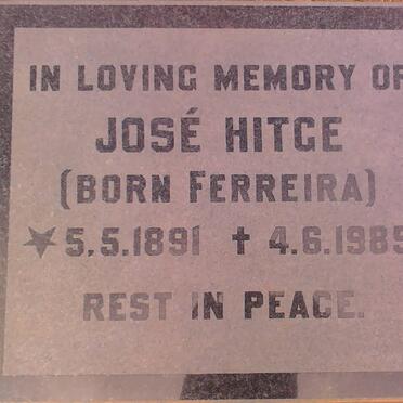 FERREIRA Jose Hitge 1891-1985 