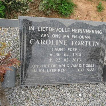 FORTUIN Caroline 1918-2013