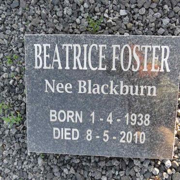 FOSTER Beatrice nee BLACKBURN 1938-2010