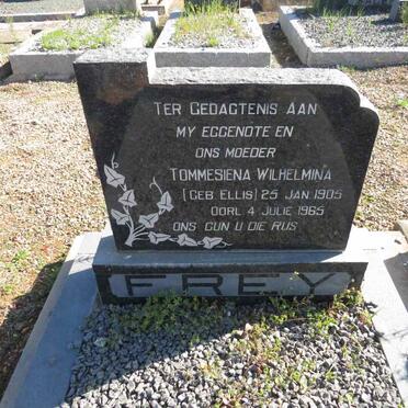 FREY Tommesiena Wilhelmina nee ELLIS 1905-1965