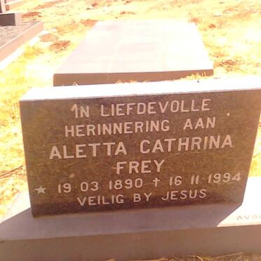 FREY Aletta Cathrina 1890-1994