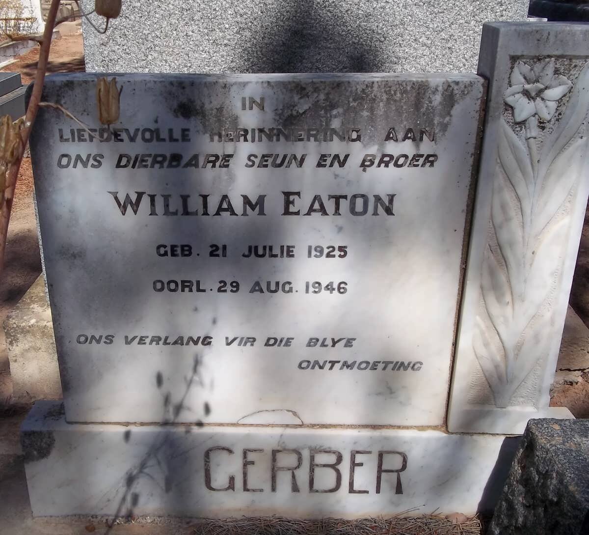 GERBER William Eaton 1925-1946
