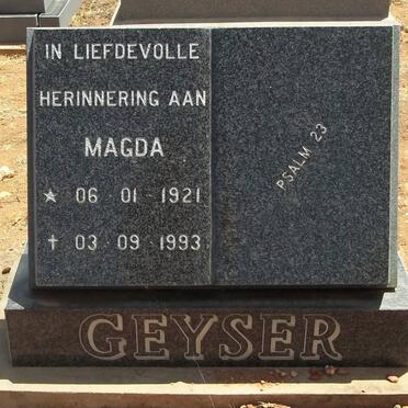 GEYSER Magda 1921-1993