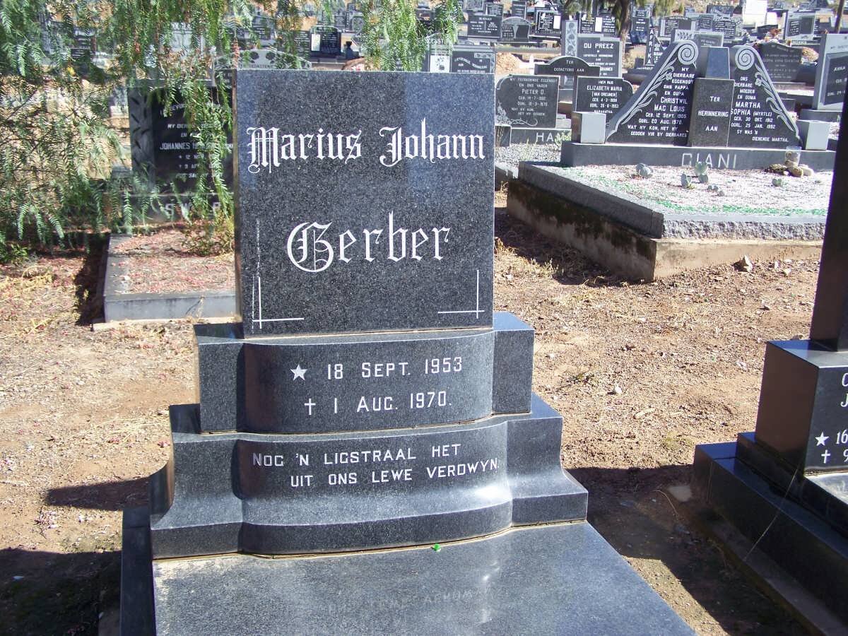 GERBER Marius Johann 1953-1970