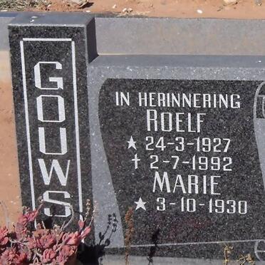 GOUWS Roelf 1927-1992 &amp; Marie 1930-