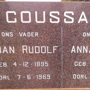GOUSSARD Johan Rudolf 1895-1969 &amp; Anna Sophia 1897-1978