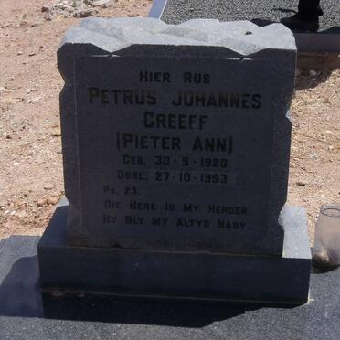 GREEFF Petrus Johannes 1920-1993