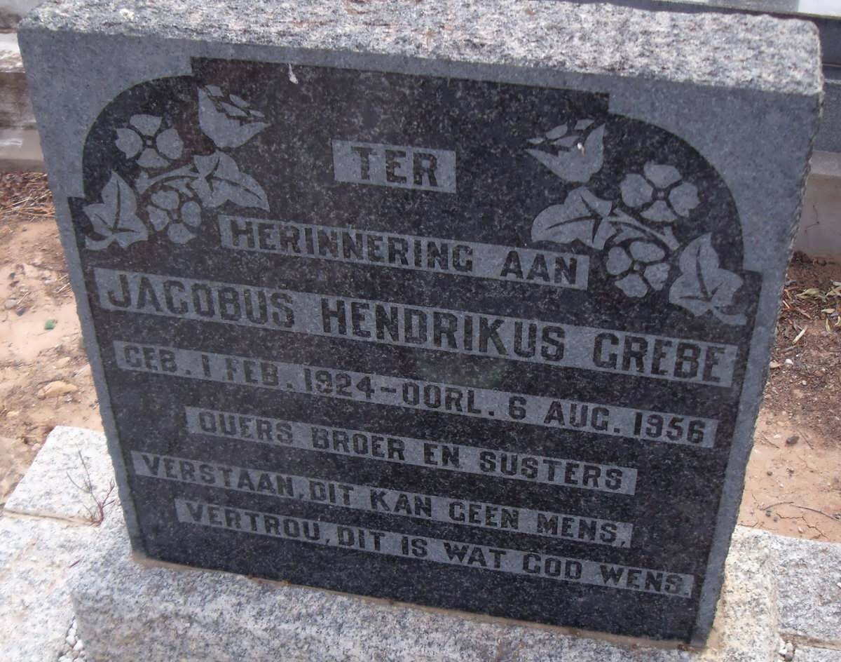 GREBE Jacobus Hendrikus 1924-1956