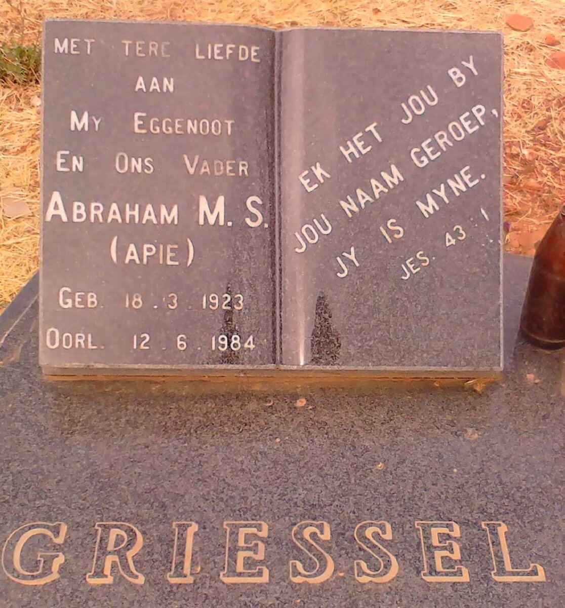 GRIESSEL Abraham M.S. 1923-1984