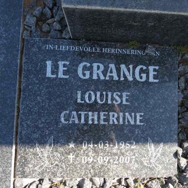 GRANGE Louise Catherine, le 1952-2007