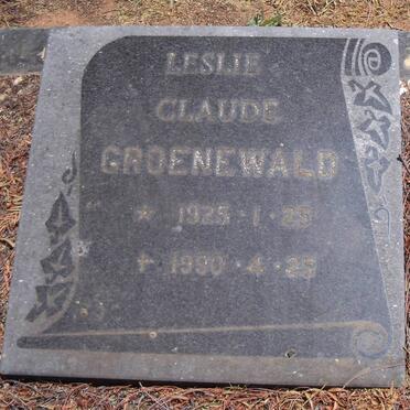 GROENEWALD Leslie Claude 1925-1990