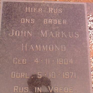 HAMMOND John Markus 1904-1971