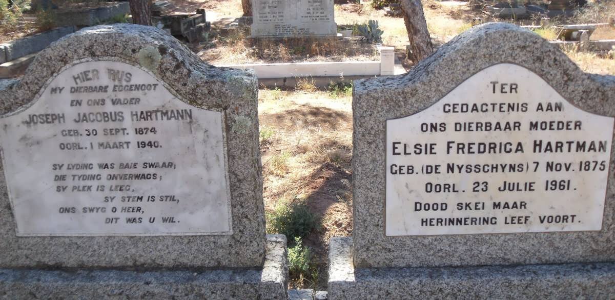 HARTMANN Joseph Jacobus 1874-1940 &amp; Elsie Fredrica DE NYSSCHYNS 1875-1961