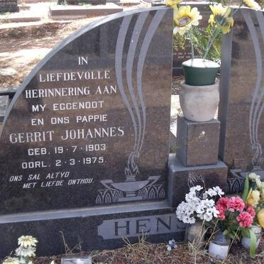 HENSTOCK Gerrit Johannes 1905-1975 &amp; Ada KLEU 1916-1996