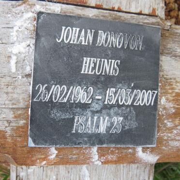 HEUNIS Johan Donovon 1962-2007
