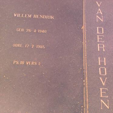 HOVEN Willem Hendrik, van der 1940-1985