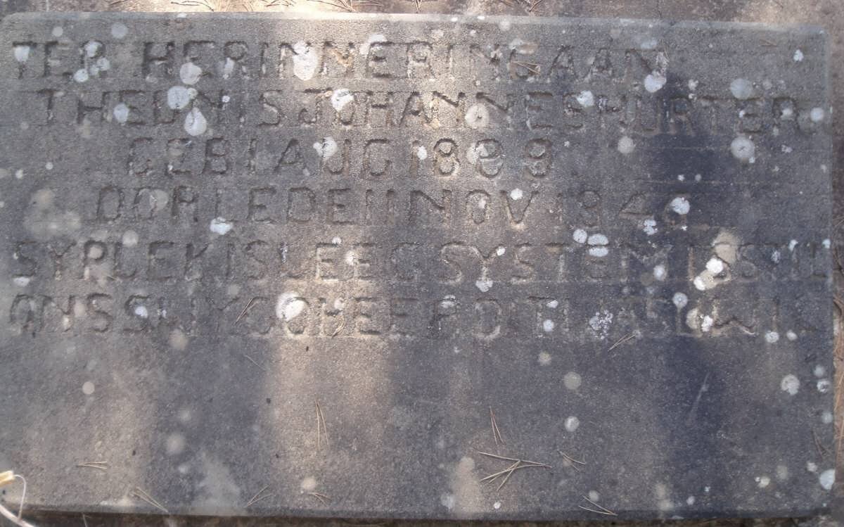 HURTER Theunis Johannes 1889-194?