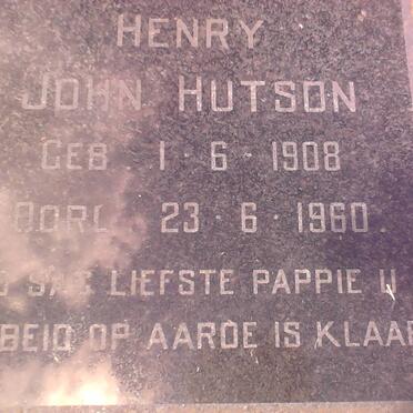 HUTSON Henry John 1908-1960