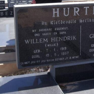 HURTER Willem Hendrik 1919-1987 &amp; Gladys M.S. 1920-1995