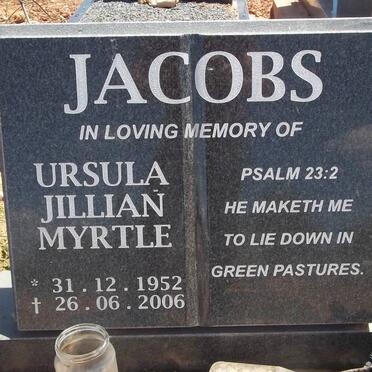 JACOBS Ursula JIllian Myrtle 1952-2006